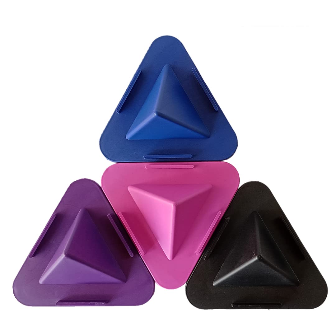 Pyramid Mobile Stand - Pack of 04 - Portable Mobile Stand, Three-Sided Pyramid Shape Mobile Stand for Desk - Black, Blue, Pink, Purple Color-picture-15