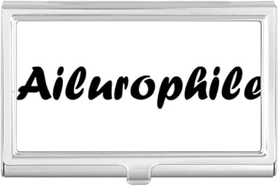 Stylish Word Ailurophile Business Card Holder Case Pocket Box Wallet