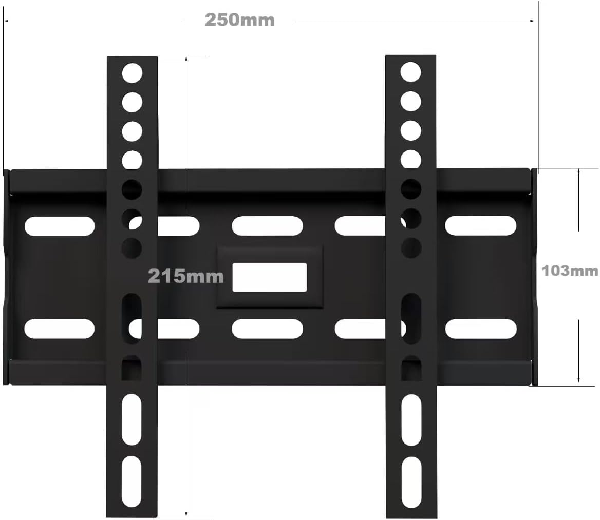 TV Wall Mount Ultra Slim, Low Profile for 14" to 45" TVs LCD LED and Flat Panels, LED LCD up to 55 Lbs, VESA 75x75mm to 200x200mm, Black thumbnail