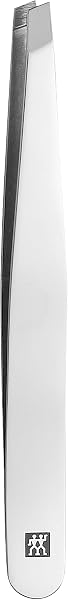 Zwilling Classic Inox schräge Pinzette Augenbrauen Haarentfernung rostfreier Edelstahl mattiert, 90 mm - 1