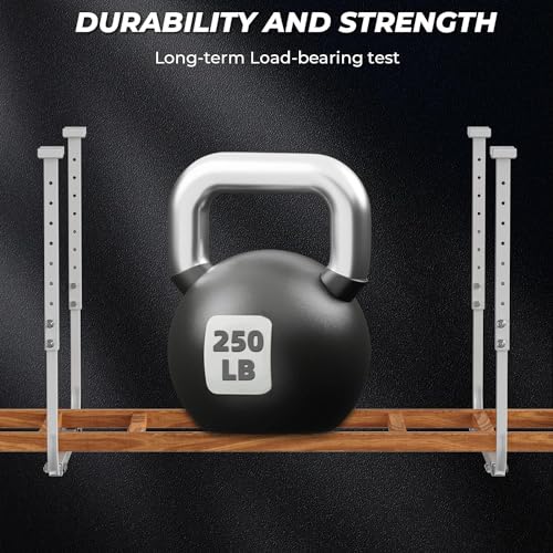 Ruiru Bro GARAGE OVERHEAD STORAGE BRACKET Overhead Garage Storage Rack,Adjustable Garage Ceiling Storage Racks,4X8 Overhead Garage Storage Rack,Retractable Overhead Storage Rack,250Lbs Weight Capacity thumb #2