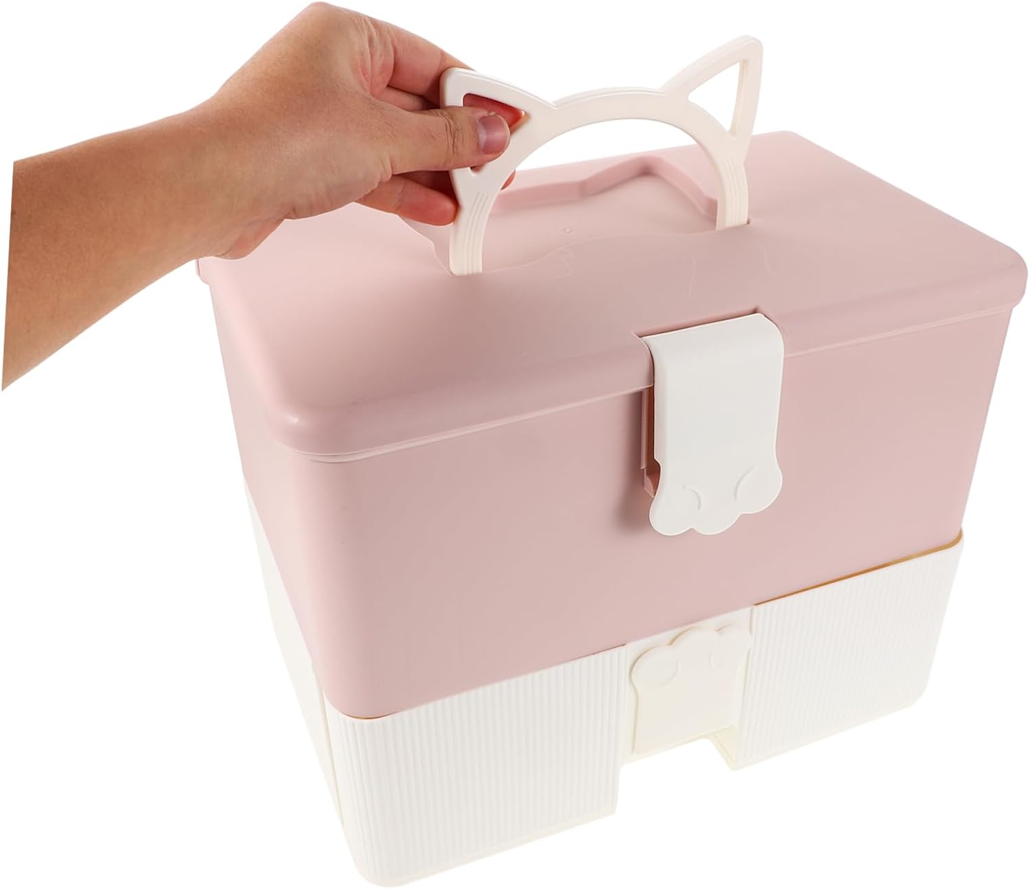 CALLARON Nail Polish Storage Organizer Makeup Box Nail Dryer Case Large Capacity for Travel Professional Manicure Tool Box