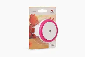 Luz Noturna LED Com Sensor De Movimento Automático Para Quarto Infantil - Luminária De Parede Para Quarto, Corredor, Escada, Banheiro Econômica (Rosa)