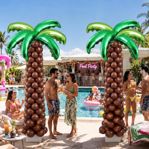 Gejoy 235 Pcs Palm Tree Balloon Column Stand Kit 6.5 ft for Hawaiian Party by Gejoy - Used condition - Image 3