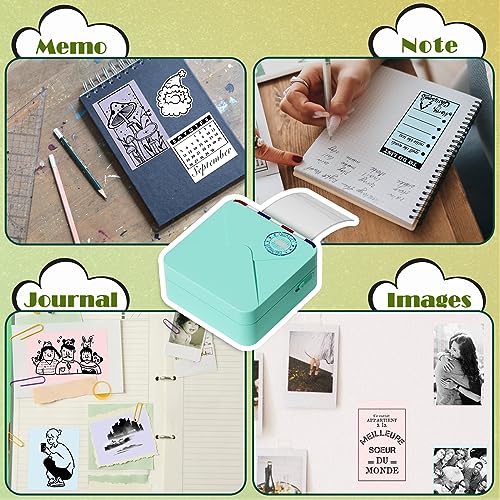 Image of Ponek Mini Printer Paper, Compatible With M02 /T02 /M02S /M03 /M03AS /M04S / Sticky Note Printers, 50mm x 3.5m 3 Rolls Thermal Sticker Paper, Black Text on Light Pink /Blue /Purple, Stored for 10 Years
