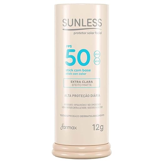 Sunless Protetor Stick Com Base Extra Clara Fps50 Sunless 12G