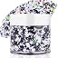 halloween black white glitter
