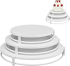Cake Stand, Cupcake Stand, 3-Tier, Dessert Cupcake Stand Cardboard Cupcake Stand Round, Cupcake Stand Decorative Plate for Parties, Weddings Decoration (White)