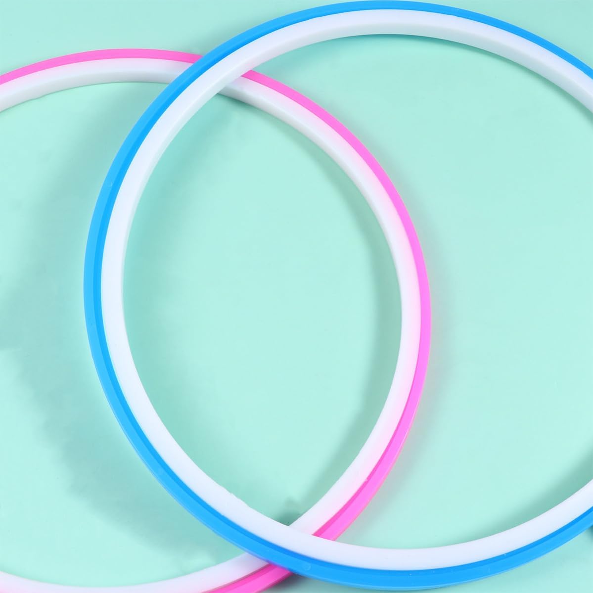24cm Round Cross Stitch Hoop Set for Women and Boys and Girls, 2 Pack