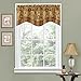 TRADITIONS BY WAVERLY Navarra Short Valance Small Window Curtains Bathroom, Living Room and Kitchens, 52" x 16", Antique