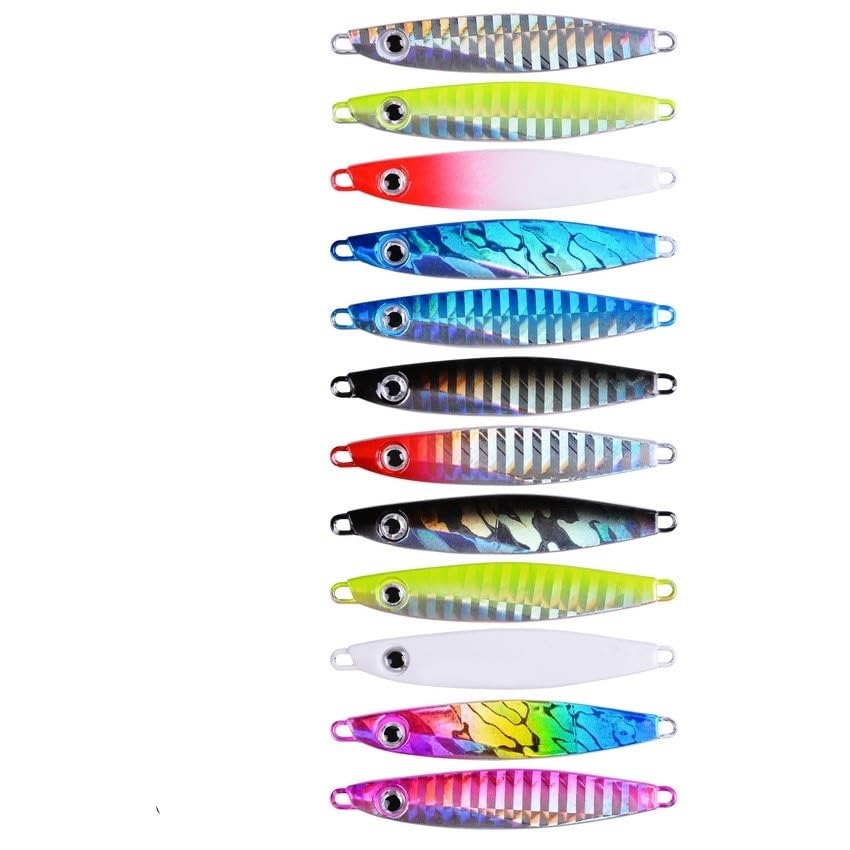 3/5/8 pièces cuillère en métal gabarits carpe leurre de pêche 7g 12g