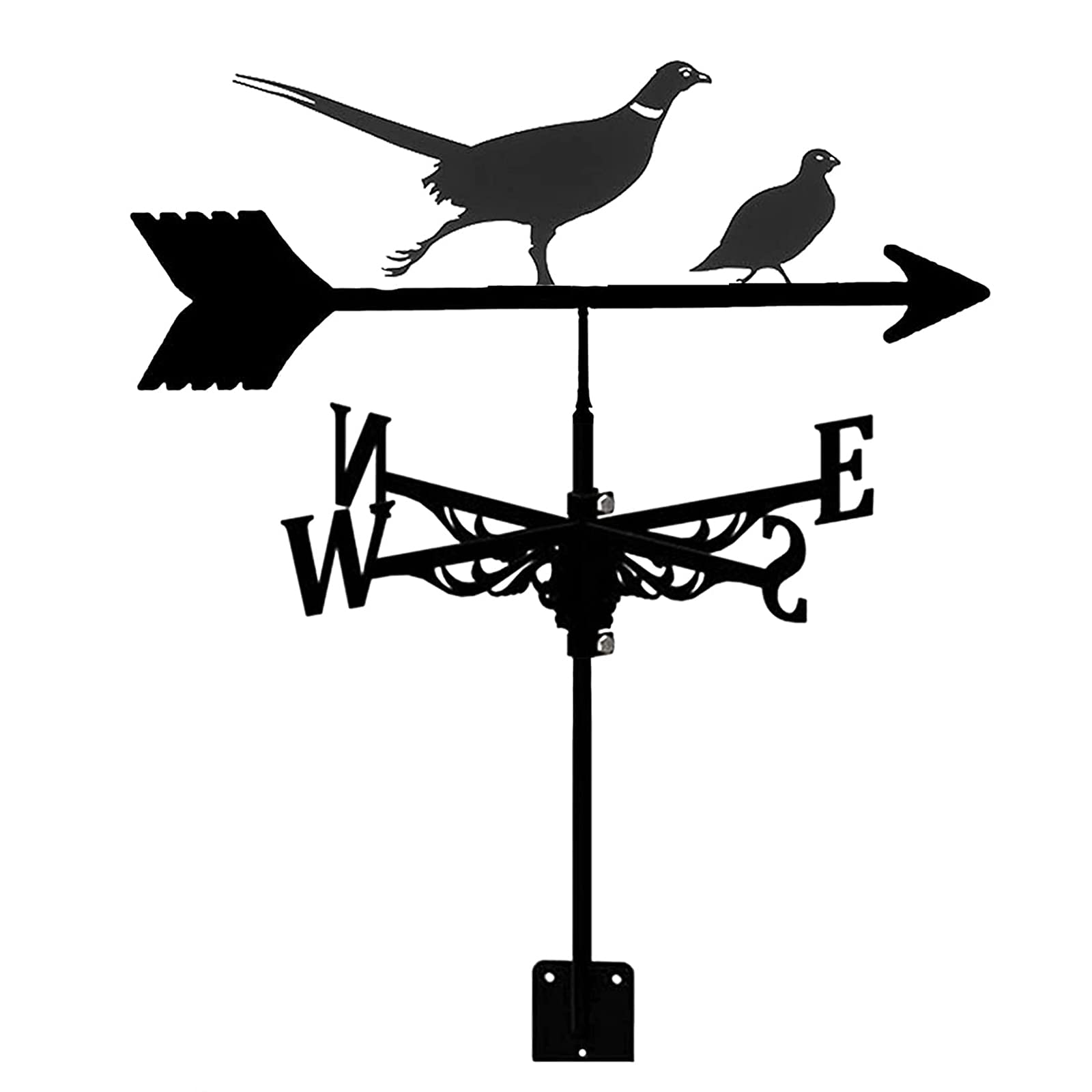 TAXXII Metal Weathervane Vintage Wind Vane For Yard Hollow Direction Indicator for Outdoor Garden Roof Paddock Decoration Measuring Tool