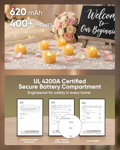 Image of Homemory 24-Pack Remote Flameless LED Battery Tea Light Candles, 400+Hrs | 2 /4 /6 /8H Timer Flickering Tealight Votives for Weddings, Halloween Pumpkins, Memorials and Christmas Villages