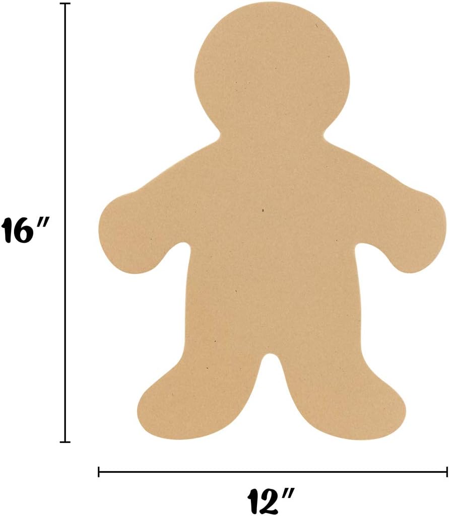 Hygloss Products Kid Shape Cuts Outs – Assorted Multi-Cultural Paper - 16", 25 Pack (68253)