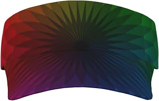Rainbow Palette Sports Sun Visor Hats Adjustable Empty Top Baseball Cap Unisex Visor Cap, Black, One Size, Black, One Size