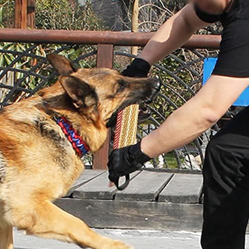 woyufen Dog Training Toy | Interactive Puppy Training Toy with 2 Soft & Strong Handles - Durable Tough Jute Bite Pillow for Medium to Large Dogs, Ideal for Tug of War, Fetch, Sport