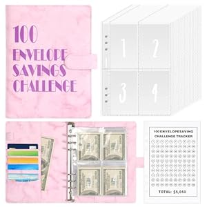 Goiern 100 Umschläge Saving Challenge Binder