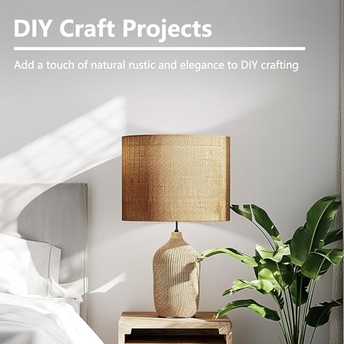 Image of Burlap Fabric Roll 40 inch x 40 Feet, Natural Jute Tree Wrap for Garden | Made from Natural Linen Fabric, Widely Used in DIY Projects, Reusable, Suitable for Both Indoor and Outdoor Use
