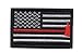 Tactical American Flag Patch Thin Red Line Firefighter Axe Embroidered Military Uniform Emblem with Hook and Loop