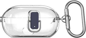 [Upgrade Lock] Case for Beats Solo Buds, VAEKNVG Shock-Absorbing Protective Armor Cover for Beats Solo Buds Accessories, TPU Hard Shell with Carabiner & Lanyard Clear