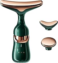 JPK Facial Massager for Face and Neck,3-in-1 Face Massager for Women, Anti Wrinkle & Aging Facial and Neck Massage Kit with 3 Massage Modes for Skin Care,Improve,Firm,Tightening and Smooth (Green)