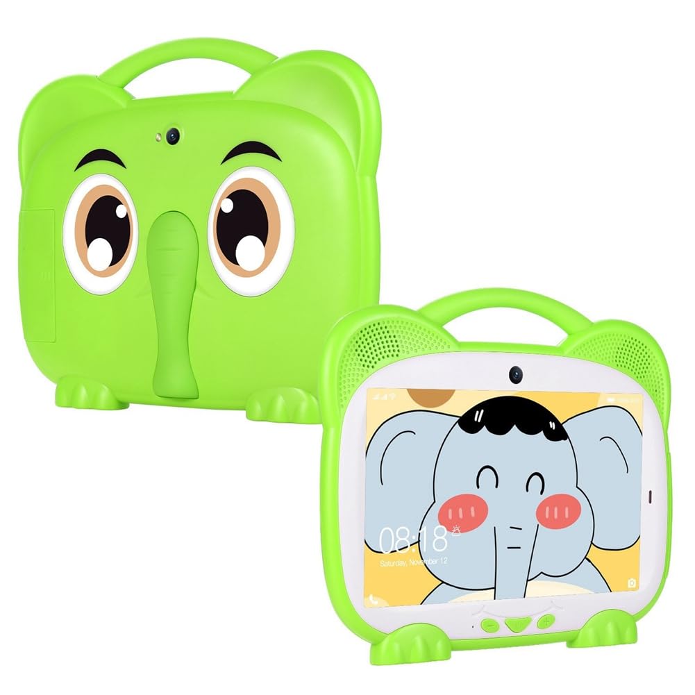 7-calowy tablet dla dzieci czterordzeniowy 1+8G podwójna karta WiFi Android 7.0 tablety do nauki edukacji dzieci oprogramowanie dla dzieci, zielony