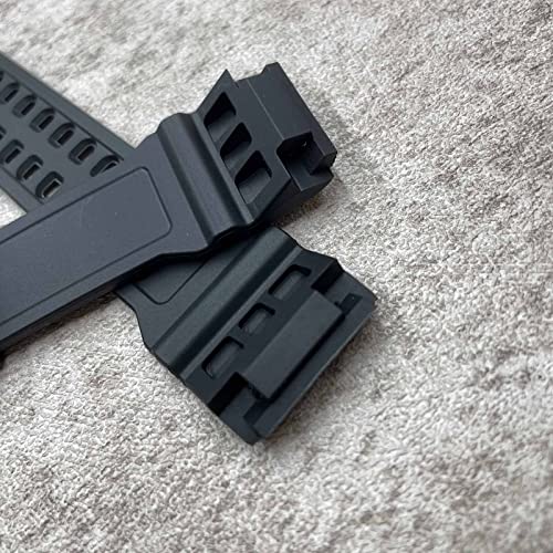 Natural Rubber Strap/Replacement Watch Band for Casio men's G-Shock Master of G Mudmaster Twin Sensor Sports Watch GG-1000/ GWG-100/ GSG-100 Series Watch Strap (Black) by Rihahisy - Used condition - Image 3