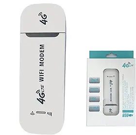 Athenix Roteador WiFi Portátil 4G LTE USB, Roteador de Rede Sem Fio, Ponto de Acesso Móvel USB de Bolso Com Slot para Cartão SIM, Adaptador de Rede USB, até 10 Dispositivos WiFi