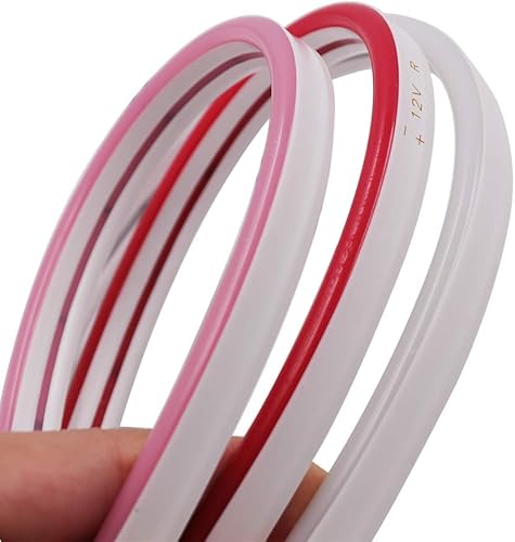 Miniatura 9 de Xunata Cuerda de luz LED de neón, 16.4 pies CC 12 V 2835 flexible de 180 grados, 600 unidades de luces LED de neón impermeables para decoración