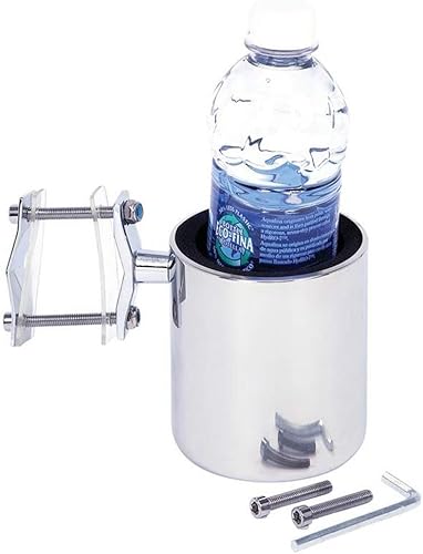 Diamond Plate posavasos universal para motocicleta de acero inoxidable