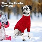 Queenmore Hundepullover Dackel, Strick & Wärme, Große Pullover Winter für Katzen, Chihuahua, Yorkshire, Rot, M