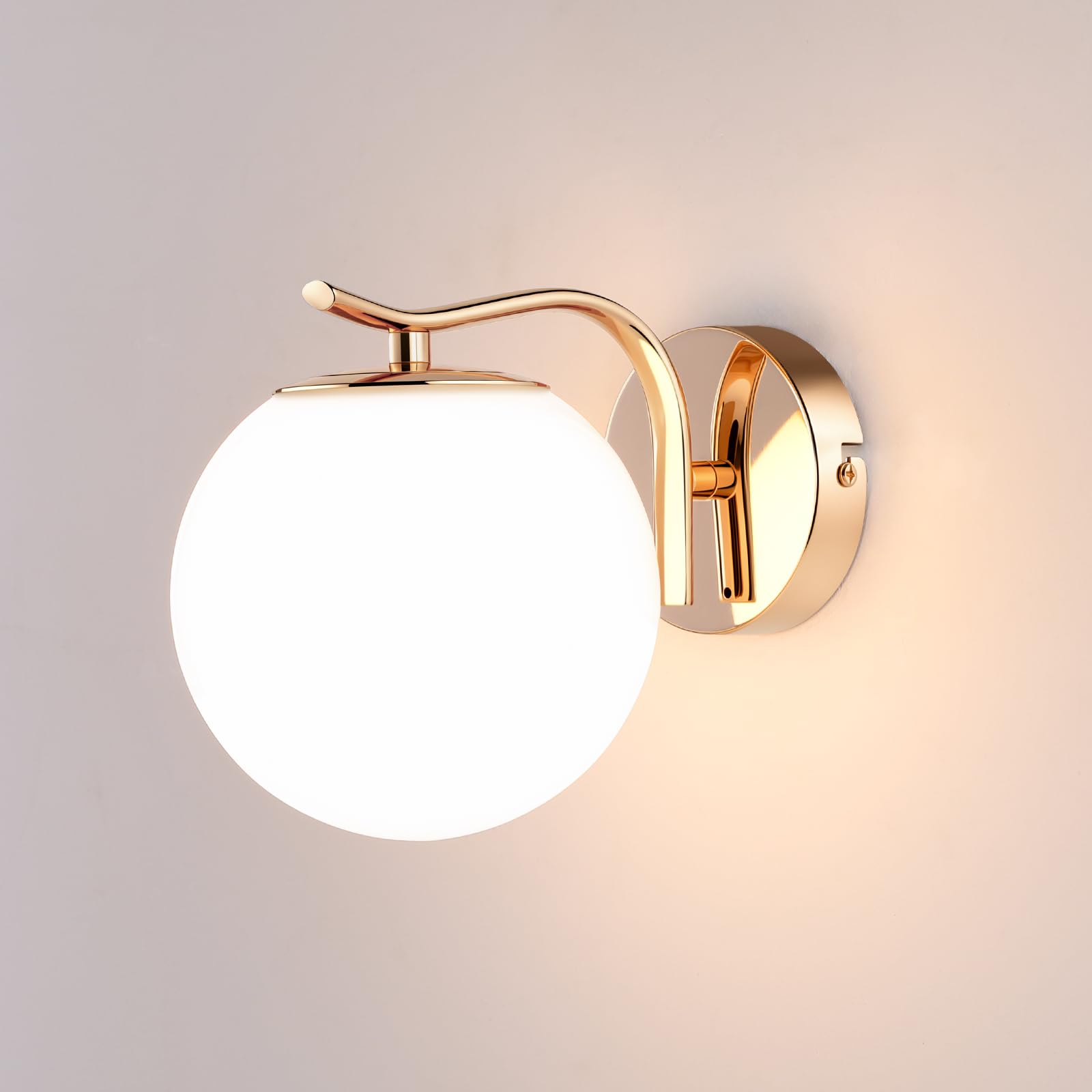 MELAYR 4782814 Wall Lights Indoor Modern 3000K Glass Wall Lamp
