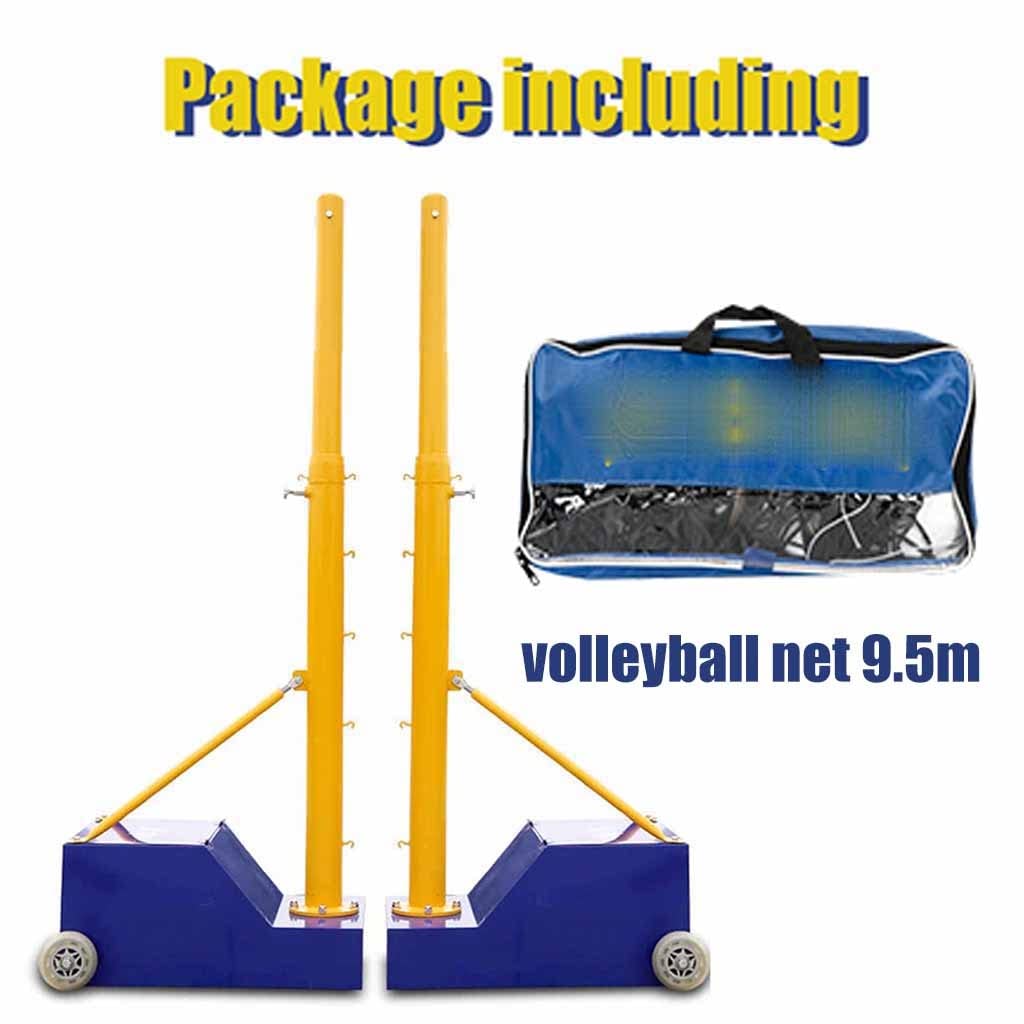 Pali da pallavolo 3 in 1 con Rete per Esterni, Pali da pallavolo/Badminton/Tennis per Adulti e Giovani, Altezza Regolabile (Colore: Stile 3, Dimensioni: 3,5-8 Piedi)