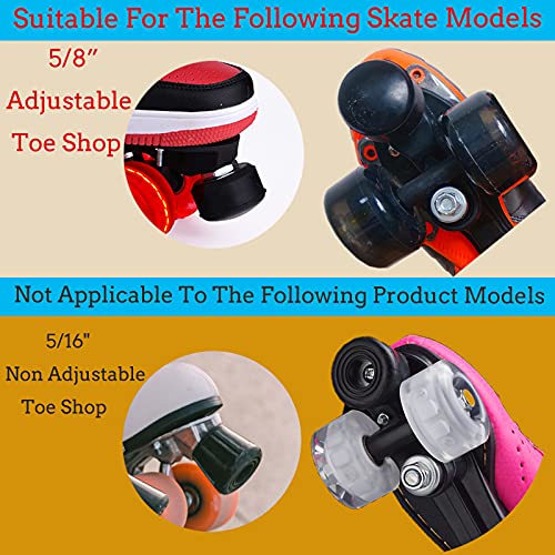 2 Pack Bibhibnn 5/8 Roller Skate Toe Stops Adjustable Rubber Plugs Brake Block,82A Pu（5/8 In） Dance Short Stem Assistant For Toe Stops Rollar Skate Stoppers Replacement Parts Accessories（Rose Red） #TOP5