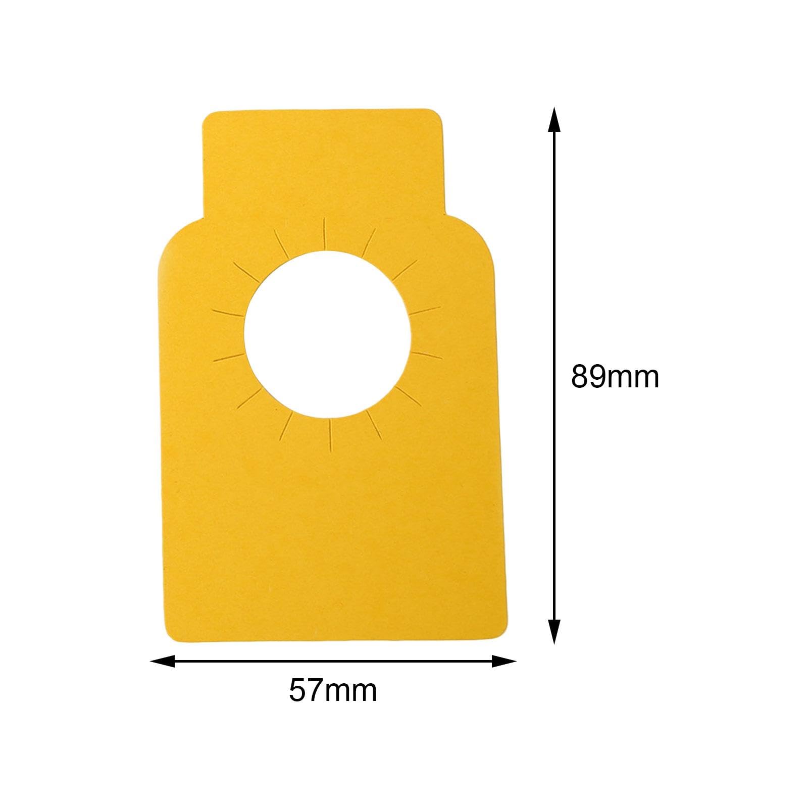 100 Etiquetas de Cuello para Botella de Vino Amarillas 57 x 89 mm