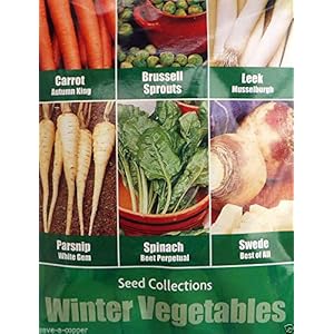 6 in 1 Winter Vegetables Seed Collection Multi Pack 490 Quality Vegetable Seeds
