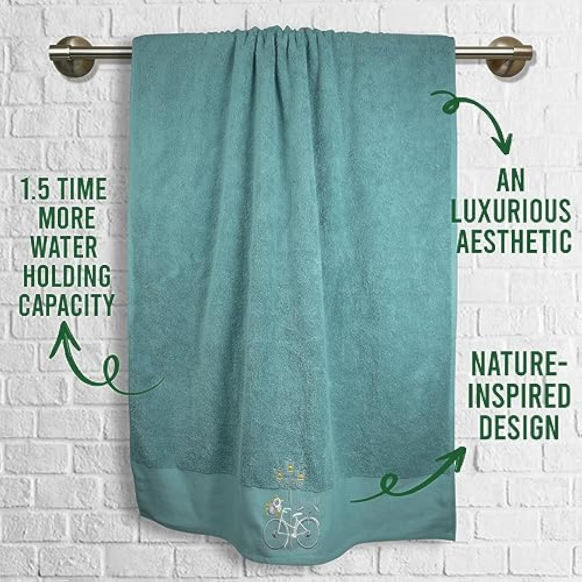 100% Cotton Martin Bath Towels, Quick Dry and Ultra Soft