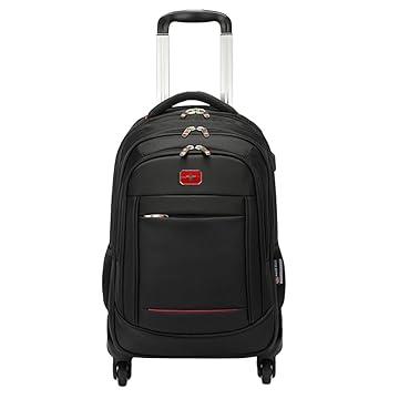 TOKSHOP Mochila de Rodinhas Reforçada Compartimento Especial para Notebook 18 Polegadas Universitária Executiva Escolar ou Viagem Acabamento Resistente Qualidade Premium