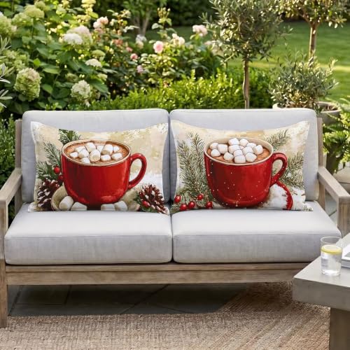 Housse coussin extérieur imperméable 40x80 anti-tache pour chaise de jardin