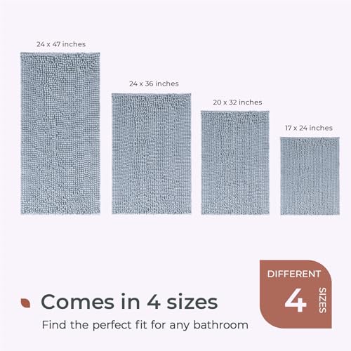 Freshmint Chenille Bathroom Rugs Non-Slip Bath Mat 32"X20" thumb #5