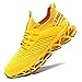 Men's Running Shoes Blade Tennis Walking Fashion Sneakers Breathable Non Slip Gym Sports Work Trainers A Yellow