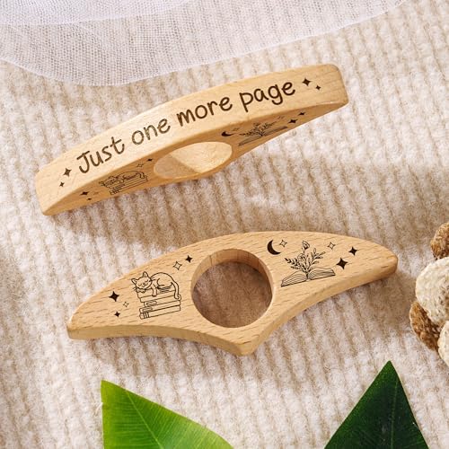 Just One More Page Personalized Book Page Holder | Custom Name Thumb Spreader | Reading Gift for Book Lovers & Kids
