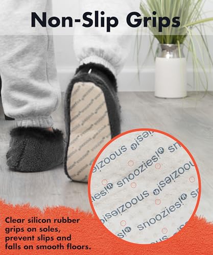 Image of Snoozies Mens Two Tone Fleece Lined Slippers - Comfortable Slippers for Men - Two Tones