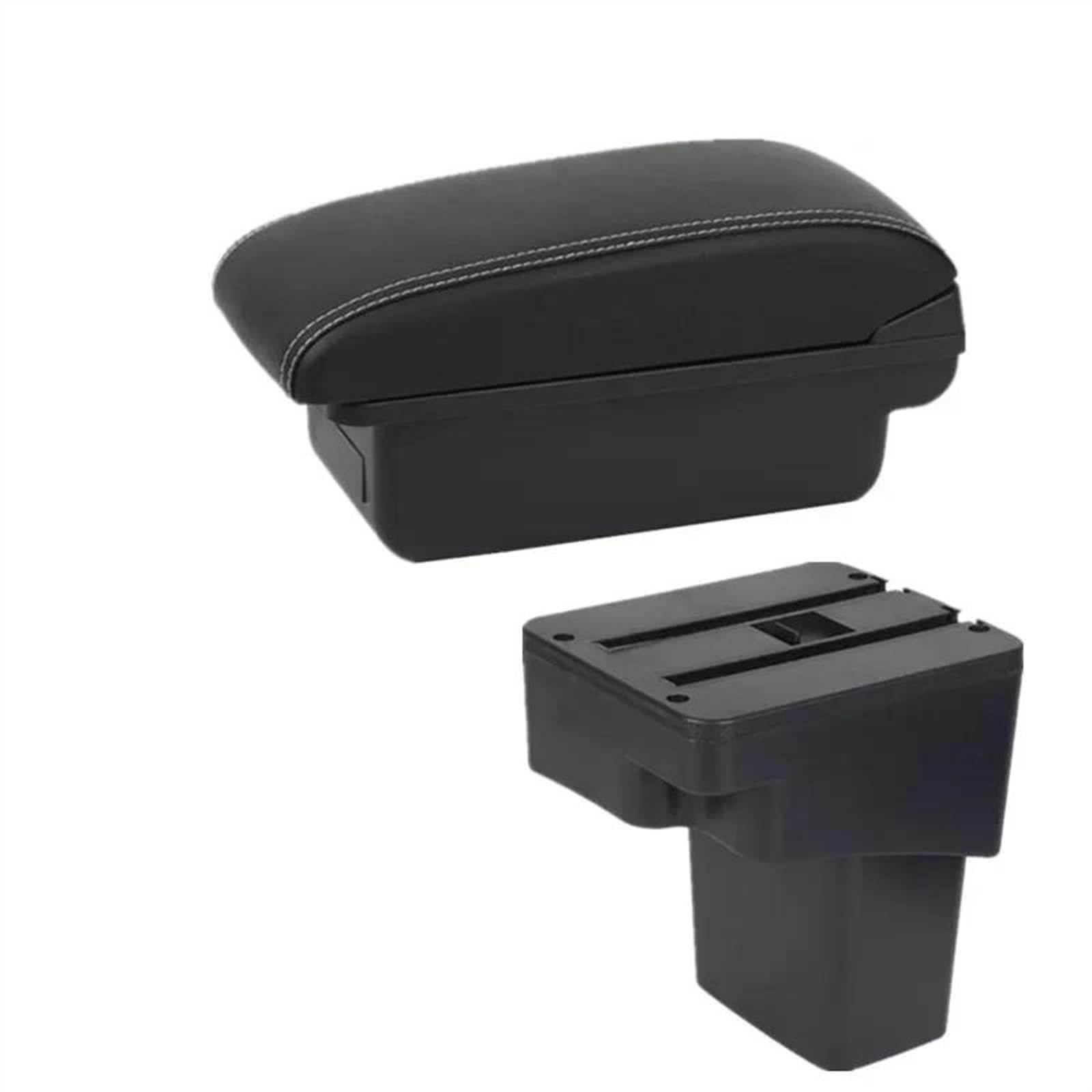NOHEEU Car Interior Accessories Center Console Storage Box Multifunctional Armrest For ESQ 2010-2019(A1 white line)