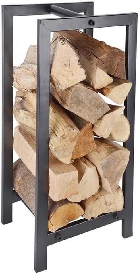 Fire Wood Holder Indoors Iron Flat Pipe Firewood Rack Log Storage Rack Indoor and Outdoor Firewood Rack Detachable Model Small Portable Firewood Racks Firewood Storage Rack