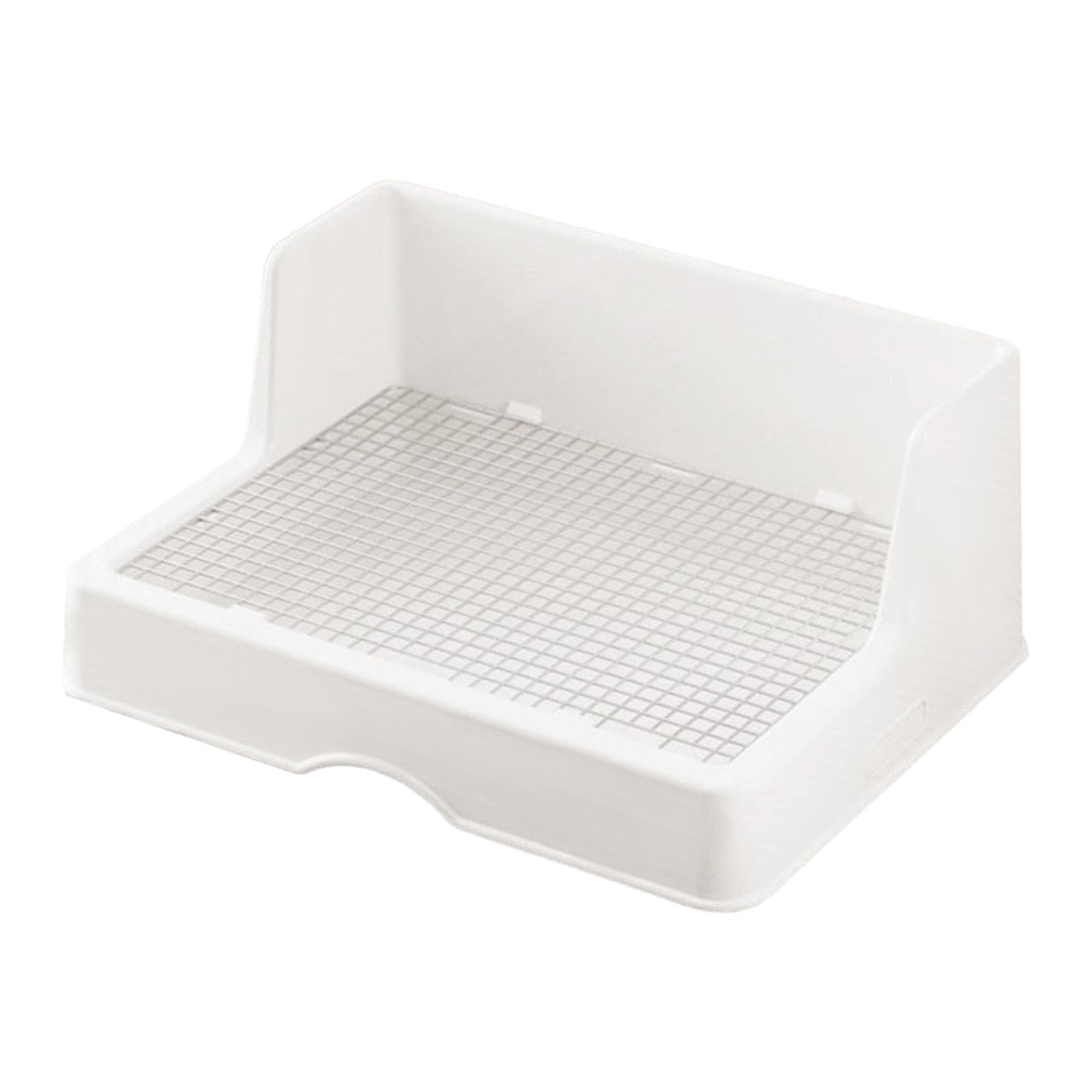 Caja de arena para gatos con rejilla, caja de arena de esquina, orinal para hámsters, chinchillas, animales pequeños, conejos, rejilla pequeña de 10 mm