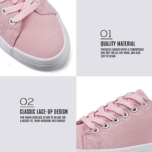 Image of JABASIC Women Lace Up Platform Sneakers Comfortable Casual Fashion Sneaker Walking Shoes