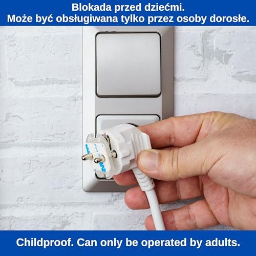 Samoprzylepne zabezpieczenie gniazda przed dziećmi, 10 szt., odpowiednie do gniazd Schuko typu F, zabezpieczenie Schuko, samoprzylepne zabezpieczenie gniazda, zabezpieczenie gniazda przed dziećmi