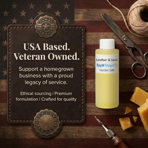 Image of Buyitshipit - Leather and Lace Fragrance from Our Leather Collection - Perfect for Adding Aroma to Freshies, Candles, and Diffusers - 1 Ounce