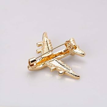 Amazon.co.jp: 【NOBONU】飛行機ブローチ2点セット可愛い飛行機